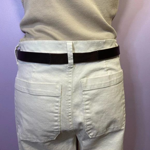 ⭐️BOGO⭐️ Ann Taylor Factory off white high-waisted, wide-leg, cropped jeans - Picture 3 of 11